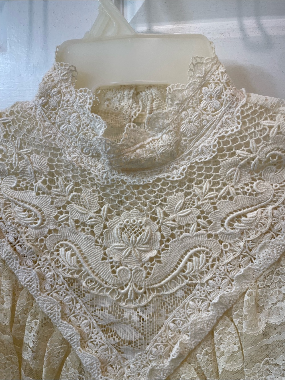 Vintage 70s Jessica’s Gunnies Gunne Sax Ivory Lace Victorian Blouse - Picture 4 of 8